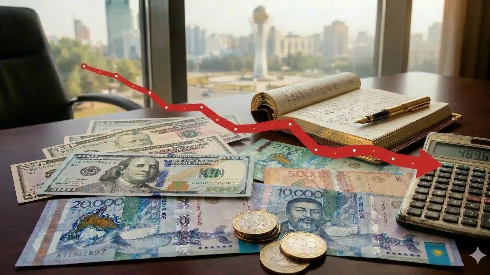 Курс доллара снизился до 479 тенге