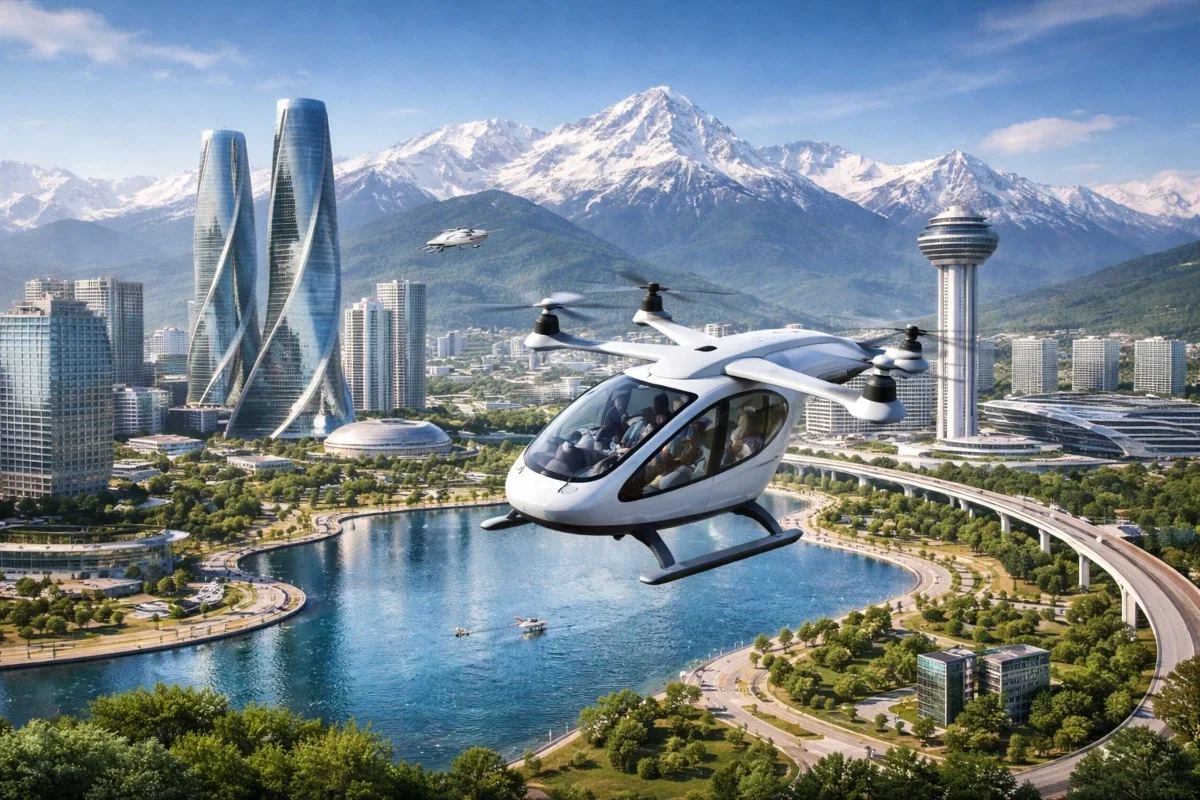 В Алатау может быть запущено аэротакси со скоростью 350 км/ч