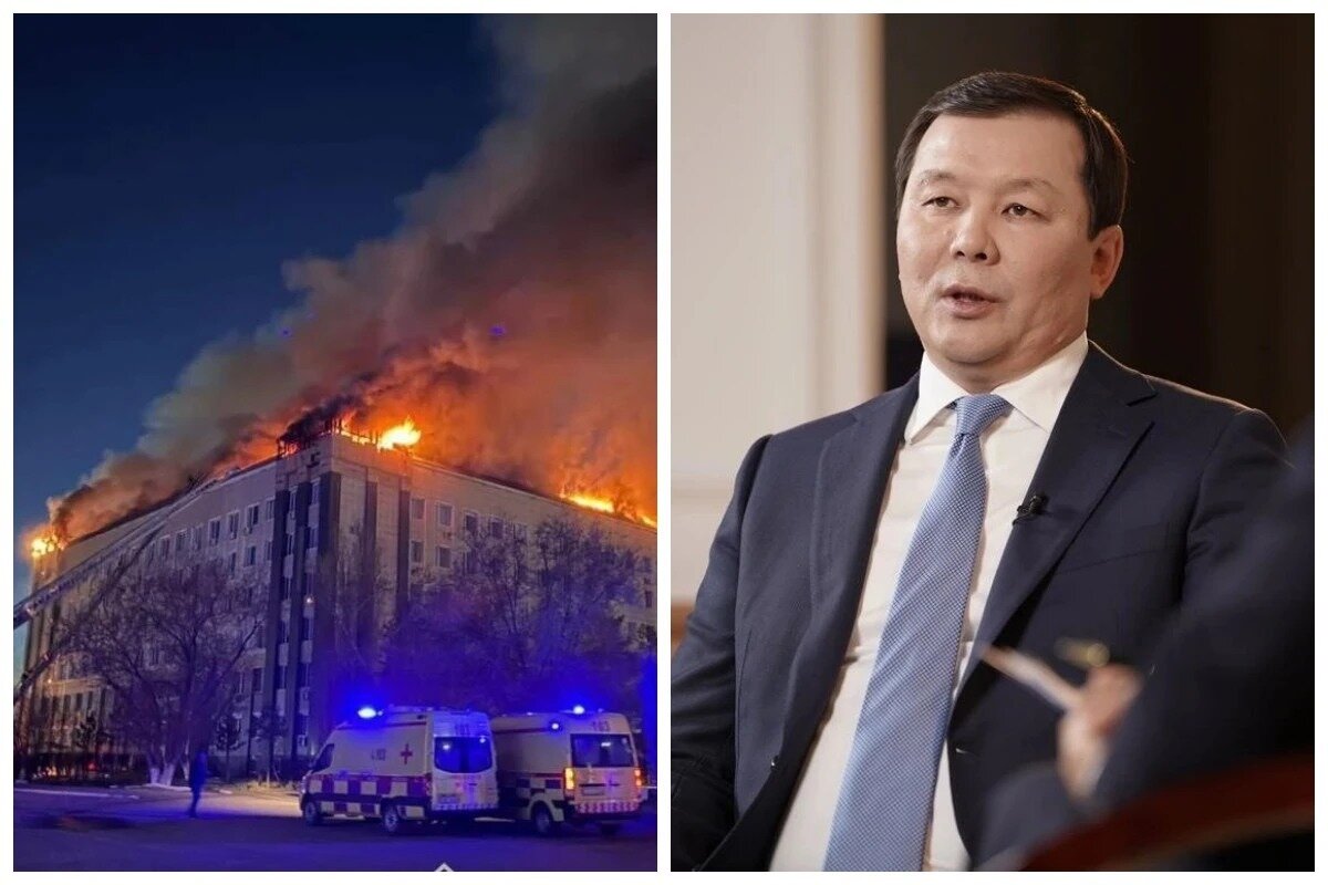 Пожар в здании акимата Актау: специалисты возвращаются к работе