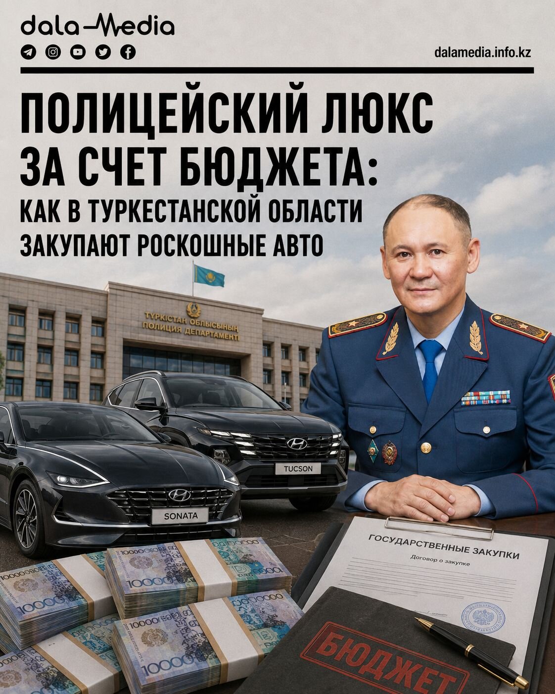 ПОЛИЦЕЙСКИЙ ЛЮКС ЗА СЧЕТ БЮДЖЕТА: КАК В ТУРКЕСТАНСКОЙ ОБЛАСТИ ЗАКУПАЮТ РОСКОШНЫЕ АВТО